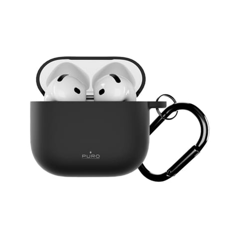⁨Etui pokrowiec na słuchawki AirPods 4 Icon - czarny⁩ w sklepie Wasserman.eu