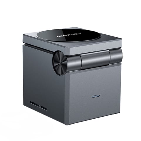 ⁨Ładowarka indukcyjna kostka 3w1 do smartfona smartwatcha słuchawek - czarna⁩ w sklepie Wasserman.eu