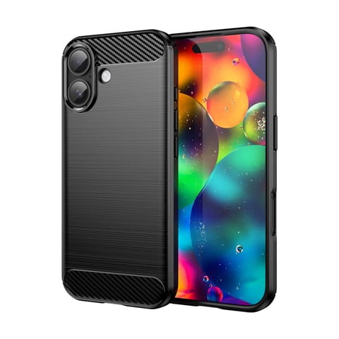 ⁨Etui pokrowiec na iPhone 17 Carbon Case - czarny⁩ w sklepie Wasserman.eu
