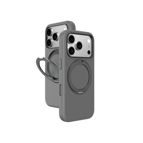 ⁨Etui pokrowiec z podstawką na iPhone 17 Pro Cloudie - szary⁩ w sklepie Wasserman.eu