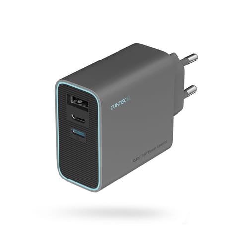 ⁨Ładowarka sieciowa USB-C USB-A GaN 65W - szara⁩ w sklepie Wasserman.eu
