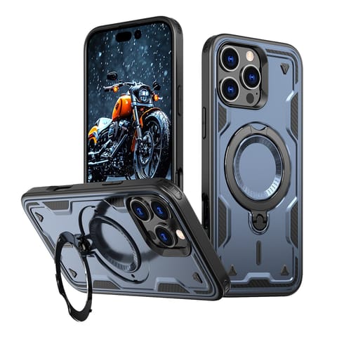 ⁨Etui pokrowiec na iPhone 16 Pro Max Hybrid Armor Trendy z MagSafe - niebieski⁩ w sklepie Wasserman.eu
