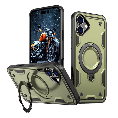 ⁨Etui pokrowiec na iPhone 16 Hybrid Armor Trendy MagSafe - zielony⁩ w sklepie Wasserman.eu