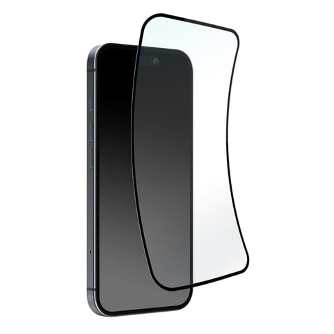 ⁨Szkło hybrydowe z czarną ramką do iPhone 16 Plus / iPhone 15 Pro Max / iPhone 15 Plus Flexible Glass D3O⁩ w sklepie Wasserman.eu