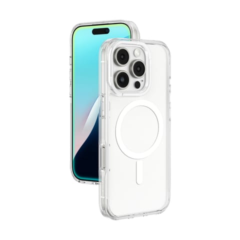 ⁨Etui silikonowe z pierścieniem magnetycznym do iPhone 16 Pro - przezroczyste⁩ w sklepie Wasserman.eu
