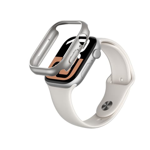 ⁨Etui pokrowiec do zegarka Apple Watch 46mm Minimal Case - srebrny⁩ w sklepie Wasserman.eu