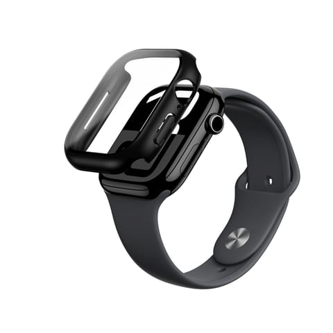 ⁨Etui ze szkłem hartowanym do Apple Watch 46mm Radix Glass - czarne⁩ w sklepie Wasserman.eu