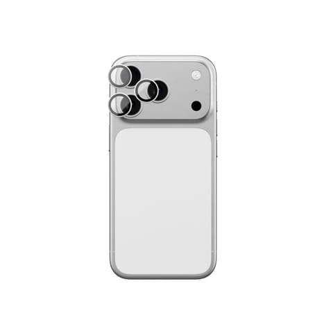 ⁨Szkło na aparat do iPhone 17 Pro / Pro Max ze srebrną ramką aluminiową Lens Glass⁩ w sklepie Wasserman.eu