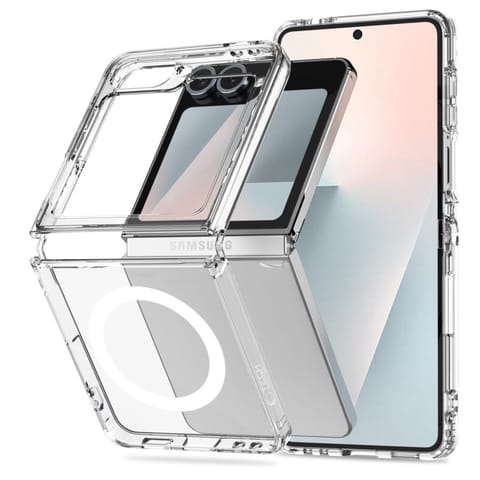 ⁨Etui pokrowiec na Samsung Galaxy Z Flip 6 / 7 FE FlexAir Hybrid MagSafe - przezroczysty⁩ w sklepie Wasserman.eu