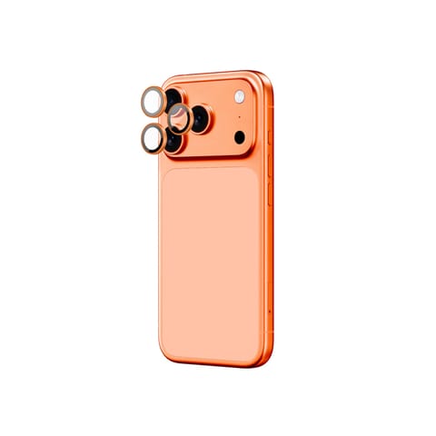 ⁨Szkło na aparat na iPhone 17 Pro / Pro Max Lens Glass - z pomarańczową ramką⁩ w sklepie Wasserman.eu