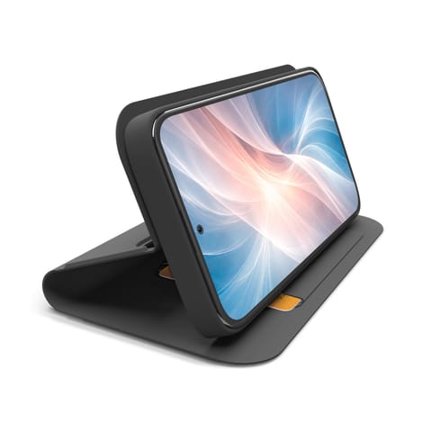 ⁨Etui z klapką miejscem na kartę na Samsung Galaxy A37 Wallet Smooth - czarne⁩ w sklepie Wasserman.eu