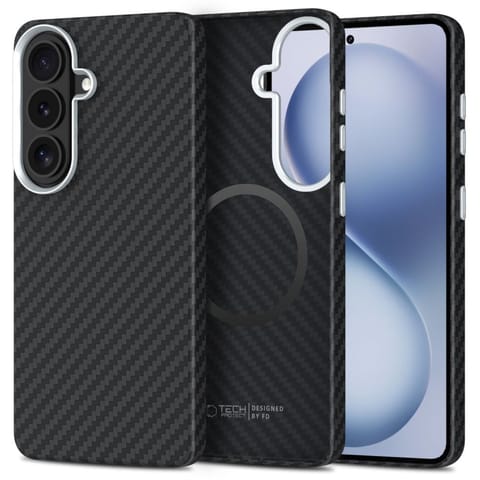 ⁨Etui pokrowiec na Samsung Galaxy S26 - czarno srebrny⁩ w sklepie Wasserman.eu
