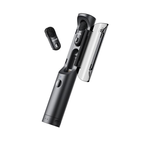 ⁨Zestaw mikrofonów bezprzewodowych 4w1 2.4GHz USB-C MAGIC-03 - czarny⁩ w sklepie Wasserman.eu