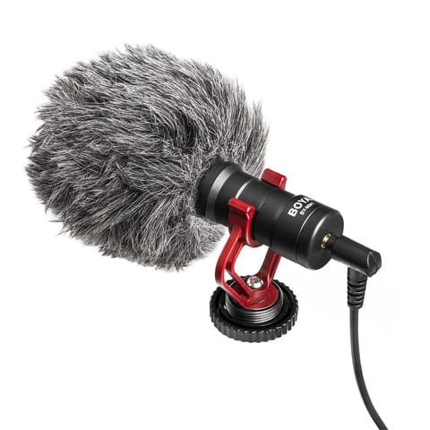 ⁨Mikrofon kierunkowy przewodowy z uchwytem BY-MM1 3.5 mm - zestaw⁩ w sklepie Wasserman.eu