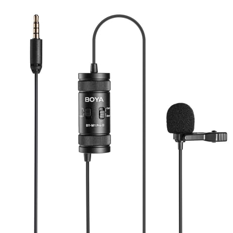 ⁨Mikrofon krawatowy przewodowy do smartfonów kamer 3.5 mm TRRS 6m - czarny⁩ w sklepie Wasserman.eu