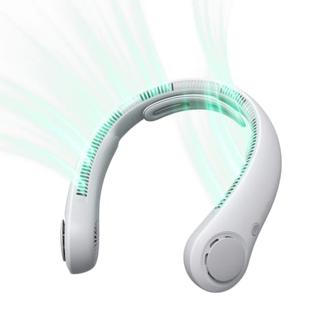 ⁨Wentylator przenośny wiatrak na szyję 5000mAh - szary⁩ w sklepie Wasserman.eu