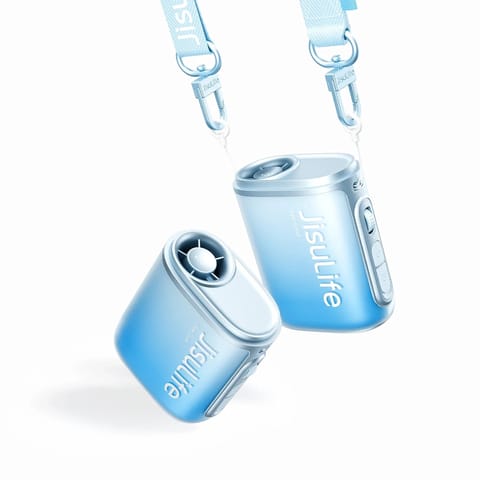 ⁨Mini wentylator wiatrak przenośny ze smyczą 4500mAh - niebieski⁩ w sklepie Wasserman.eu