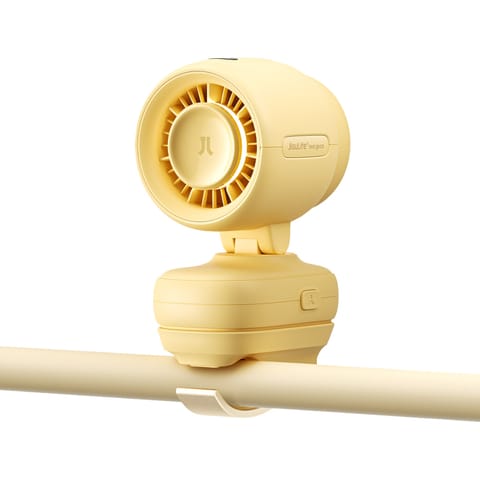 ⁨Mini wentylator na wózek dziecięcy z metalowym klipsem 5000mAh - żółty⁩ w sklepie Wasserman.eu