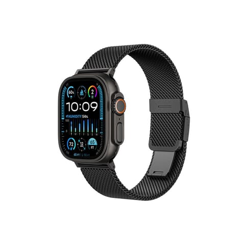 ⁨Pasek tytanowy na AppleWatch 38/40/41/42/44/45/46/49 mm - czarny⁩ w sklepie Wasserman.eu