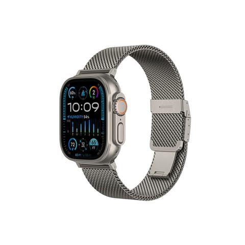 ⁨Pasek tytanowy na AppleWatch 38/40/41/42/44/45/46/49 mm - srebrny⁩ w sklepie Wasserman.eu