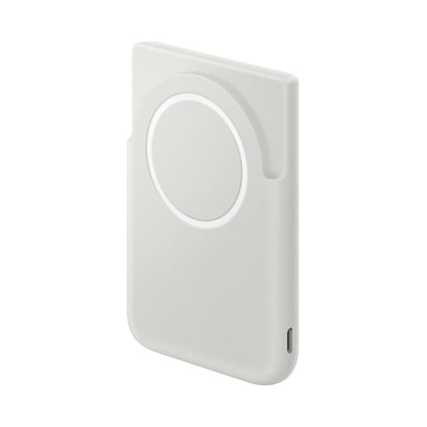 ⁨Powerbank bezprzewodowy Samsung 5000mAh USB-C Qi2 MagSafe 25W z kablem USB-C - szary⁩ w sklepie Wasserman.eu