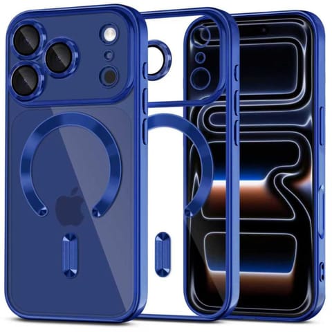 ⁨Etui pokrowiec na iPhone 17 Pro MagFlex MagSafe - przezroczysto-granatowy⁩ w sklepie Wasserman.eu