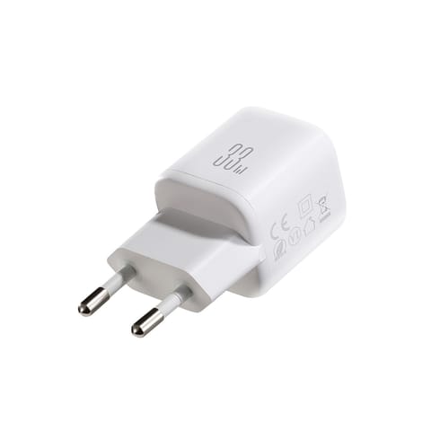 ⁨Ładowarka sieciowa USB-A USB-C 33W z kablem 60W USB-C do USB-C 1m - biała⁩ w sklepie Wasserman.eu