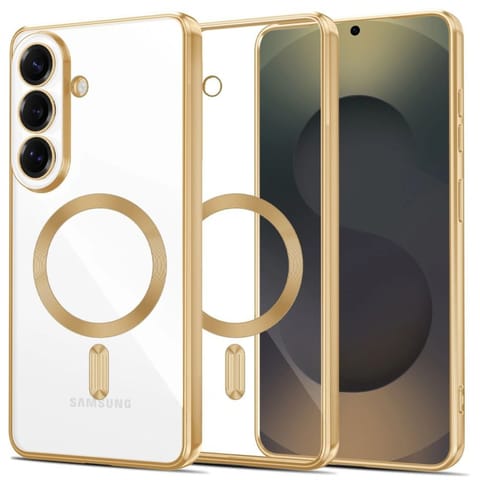 ⁨Etui pokrowiec na Samsung Galaxy S26 MagFlex - przezroczysto złoty⁩ w sklepie Wasserman.eu
