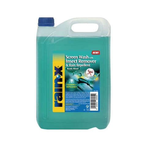 ⁨Rain-X Screen Wash with Insect Remover & Rain 5L - płyn do spryskiwaczy usuwający owady z efektem niewidzialnej wycieraczki⁩ w sklepie Wasserman.eu