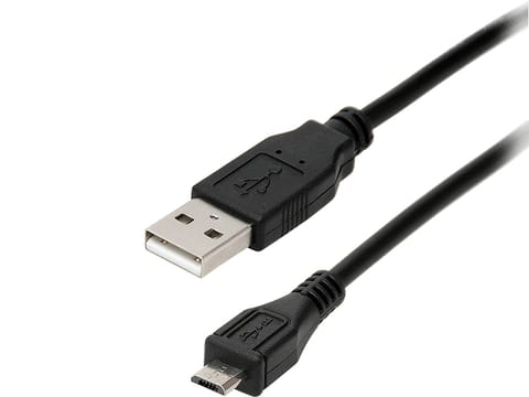 ⁨Przyłącze USB A - micro B 0,8m czarne⁩ w sklepie Wasserman.eu