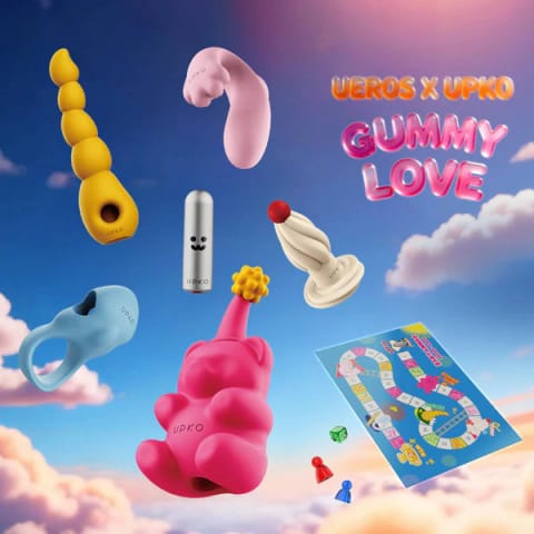 ⁨Zestaw dla par z grą planszową Gummy Love Gift Set UPKO*UEROS⁩ w sklepie Wasserman.eu