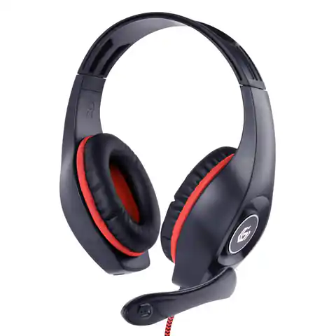 ⁨Gembird Gaming headset with volume control GHS-05-R Built-in microphone, Red/Black, Wired, Over-Ear⁩ at Wasserman.eu