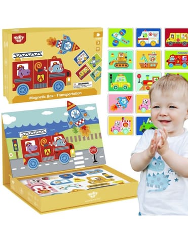 TOOKY TOY Układanka Edukacyjna Montessori Magnetyczne Pudełko dla Dzieci 80 el. w sklepie Wasserman.eu