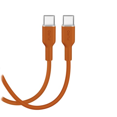 ⁨Kabel przewód elastyczny USB-C 60W 1.5m ICON - pomarańczowy⁩ w sklepie Wasserman.eu