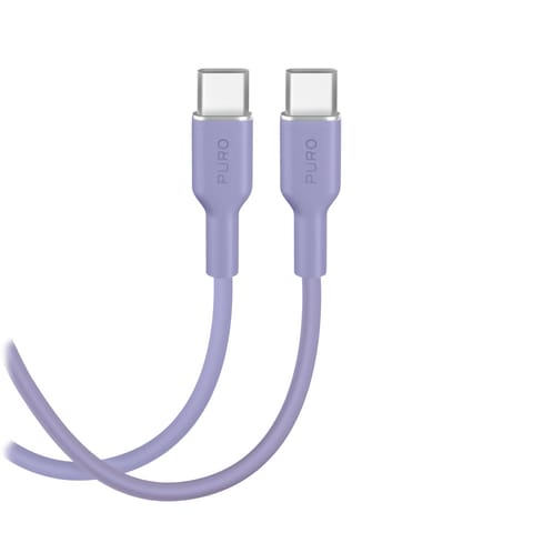 ⁨Kabel przewód elastyczny USB-C 60W 1.5m ICON - fioletowy⁩ w sklepie Wasserman.eu