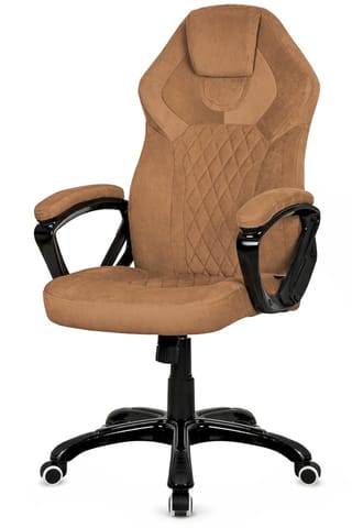 ⁨Fotel obrotowy do biurka SPIDER BROWN ALCANTARA⁩ w sklepie Wasserman.eu