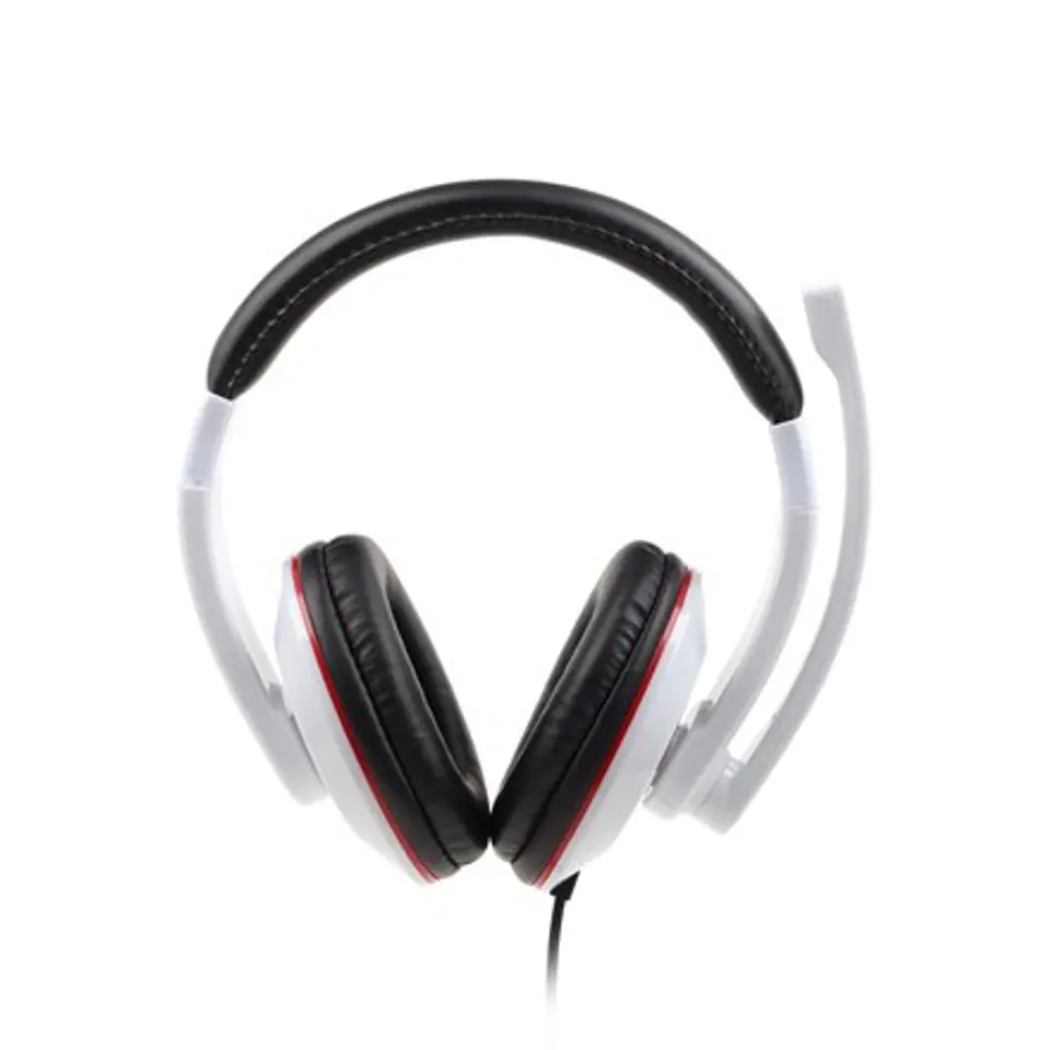 ⁨Headphones with microphone MHS-001-GW white black⁩ at Wasserman.eu