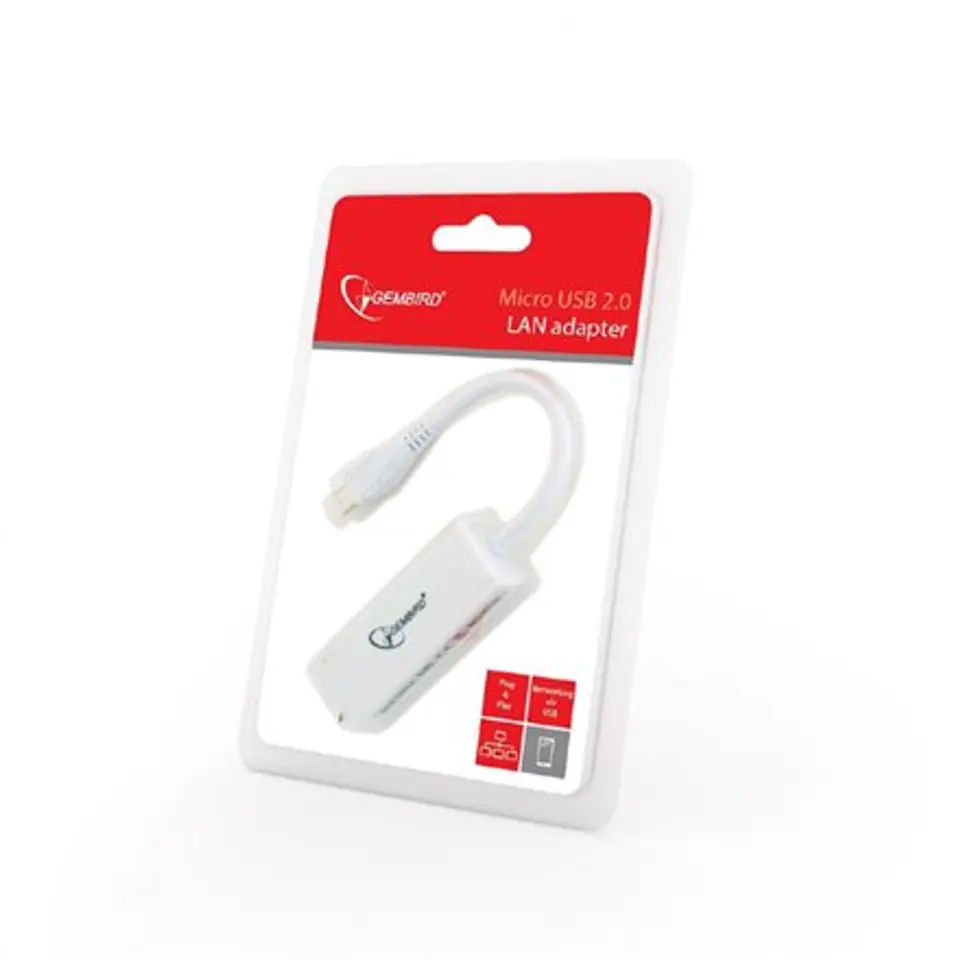 ⁨Gembird Micro USB 2.0 LAN Adapter⁩ w sklepie Wasserman.eu