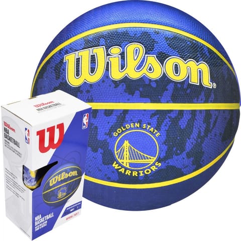 ⁨PIŁKA DO KOSZYKÓWKI WILSON NBA TEAM GOLDEN STADE WARRIORS + POMPKA BOX R.7⁩ w sklepie Wasserman.eu