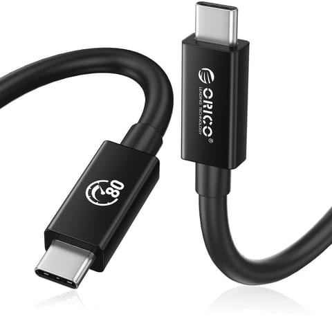⁨Orico Przewód Thunderbolt 5 USB-C 80Gbps, 240W, 8K@60Hz, 1,5m, czarny⁩ w sklepie Wasserman.eu