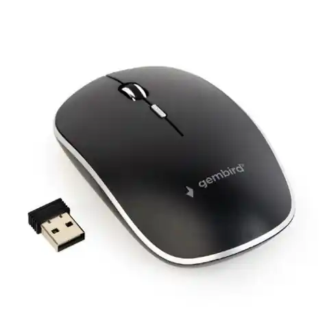 ⁨Gembird Silent Wireless Optical Mouse MUSW-4BS-01 USB, Black⁩ w sklepie Wasserman.eu