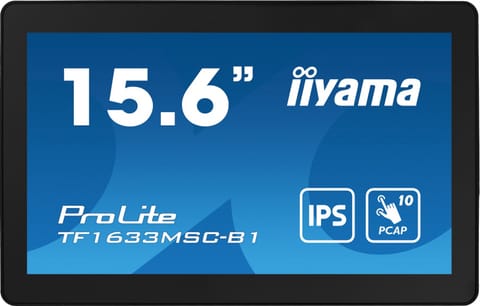 ⁨Monitor 15.6 inches ProLite TF1633MSC-B1 IPS,poj.10points.450cd,IP54⁩ at Wasserman.eu