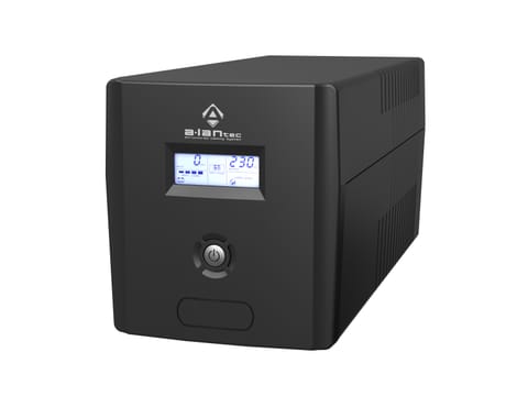 Zasilacz awaryjny UPS 1000VA/600W, 220V/50Hz, obudowa Tower, LCD, 4×CEE 7/3, USB, akumulatory VRLA 2×7Ah, kabel USB A-B 1.2 m, kabel zasilający CEE 7/7 1.4 m ALANTEC w sklepie Wasserman.eu