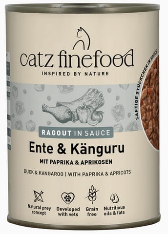 ⁨Catz Finefood Ragout N.607 Duck and Kangaroo can 380g⁩ at Wasserman.eu
