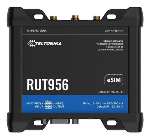 ⁨Teltonika Networks RUT956 (EU) 4G LTE ROUTER⁩ w sklepie Wasserman.eu
