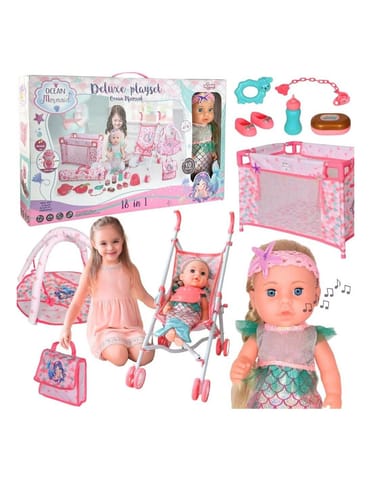⁨WOOPIE ROYAL Lalka Bobas 36 cm Syrenka Interaktywna Zestaw XXL Opiekunka 18w1⁩ w sklepie Wasserman.eu