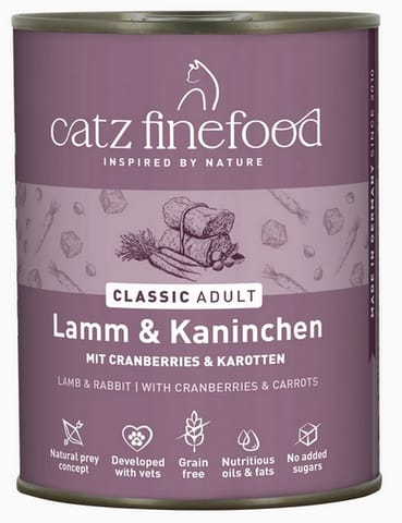 ⁨Catz Finefood Classic Jagnięcina i Królik (N.11) puszka 800g⁩ w sklepie Wasserman.eu