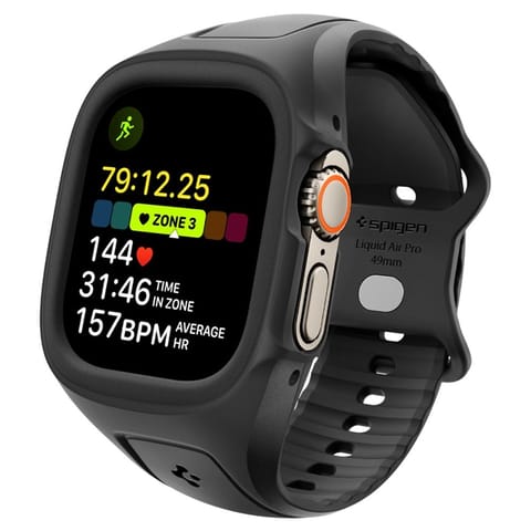 ⁨Spigen Liquid Air Pro - Pasek z obudową do Apple Watch Ultra 49 mm (Black)⁩ w sklepie Wasserman.eu