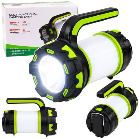 ⁨Latarka Lampa LED 2W1 Kempingowa Turystyczna Akumulatorowa Wielofunkcyjna⁩ w sklepie Wasserman.eu
