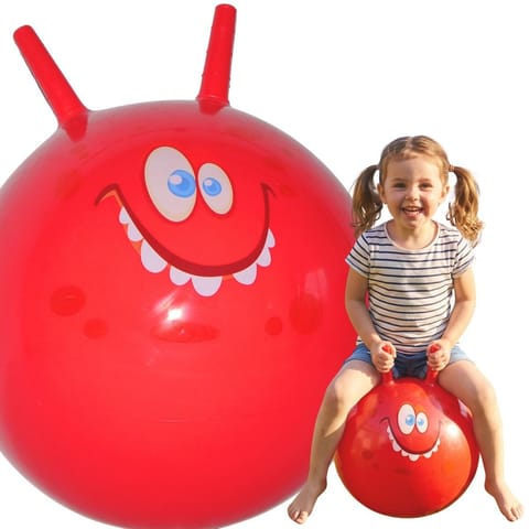 ⁨PIŁKA DO SKAKANIA Z ROGAMI SKOCZEK 45CM CZERWONY ENERO TOYS⁩ w sklepie Wasserman.eu